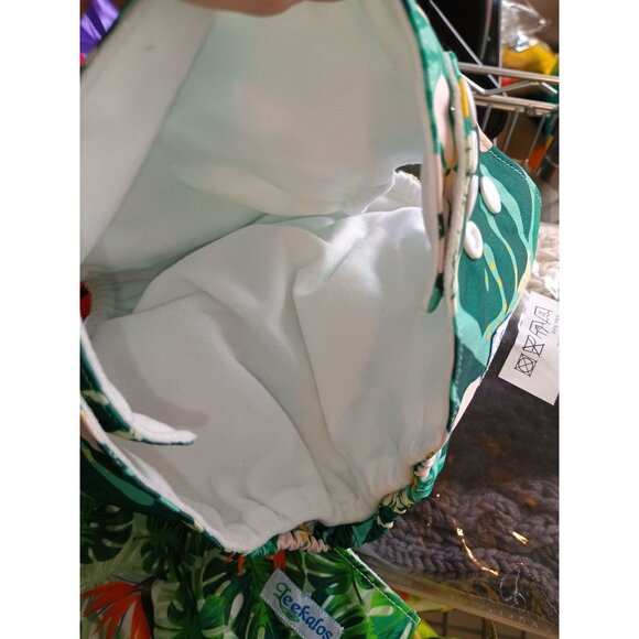 Reusable Waterproof Cloth Diapers With Tropical Print By Leekalos  Adjustable Sn - Picture 5 of 6